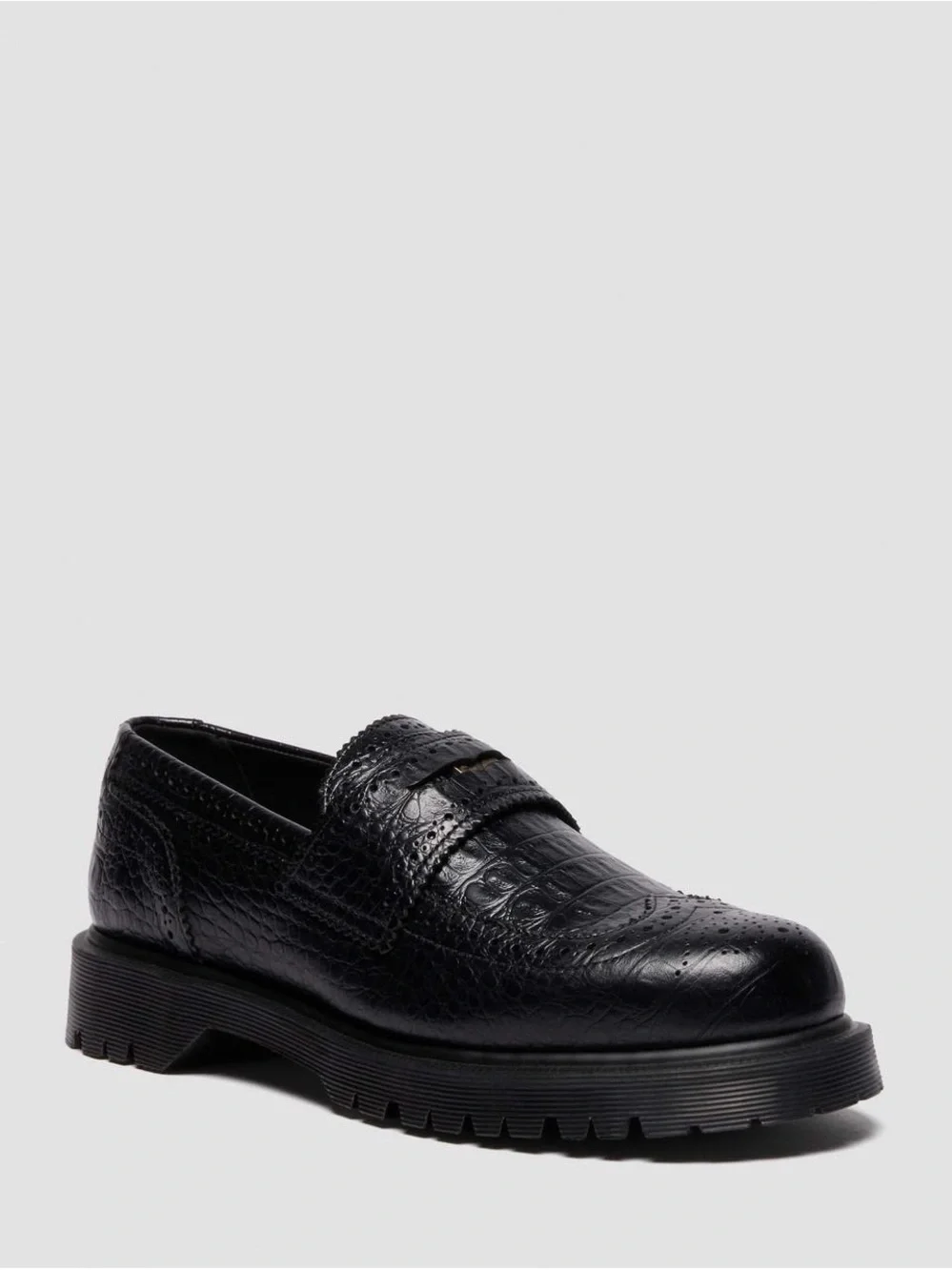 Dr. Martens PENTON EMBOSSED LEATHER BROGUE LOAFERS